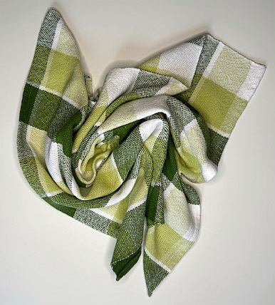 Handwoven Spring Green Tea Towel (100% Cotton)