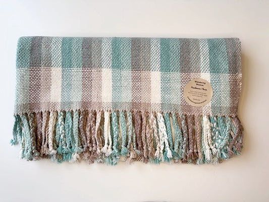 Handwoven Multi-Coloured Striped Throw (60% Cotton, 40% Acrylic)